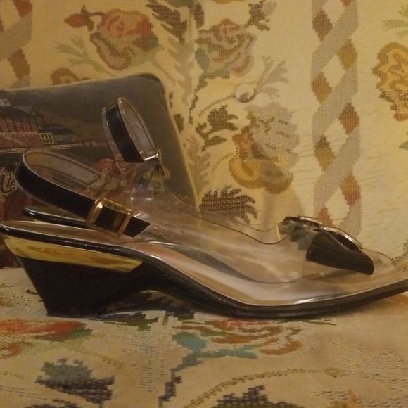 VTG Bow, clear kitten heels - Picture 3 of 3
